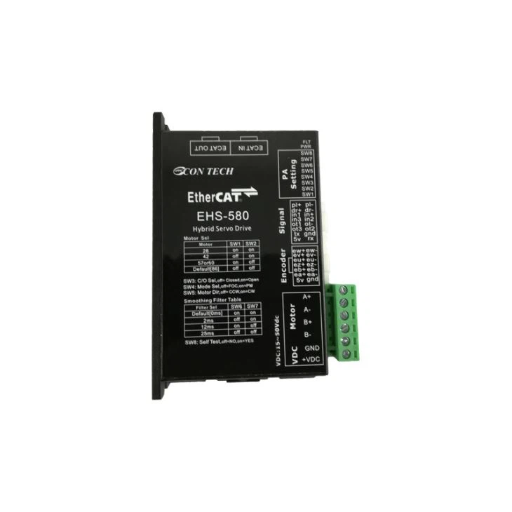 EtherCAT Bus Step Servo Drive EHS-580 Match With Step Servo Motor Nema23,nema24 And Nema34